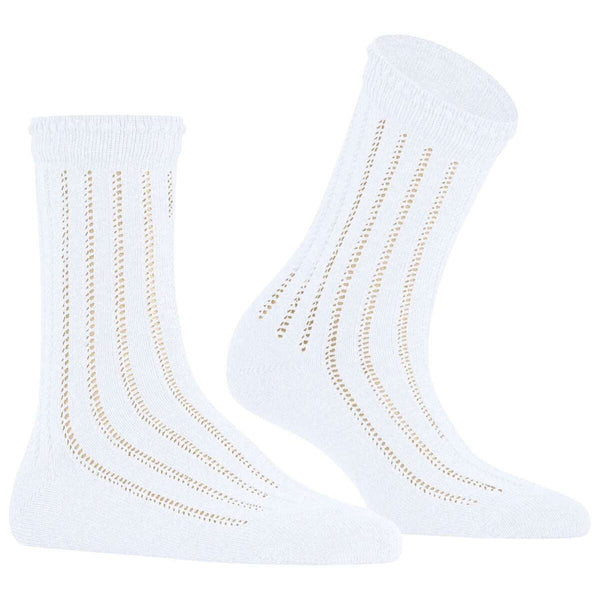 Falke White Eyelet Socks