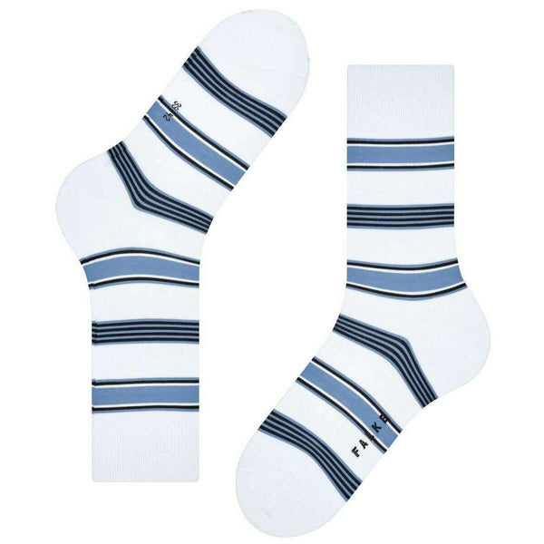 Falke White Marina Stripe Socks