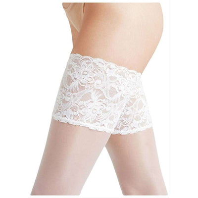 Falke White Seidenglatt 15 Den Stay Up Transparent Floral Stockings