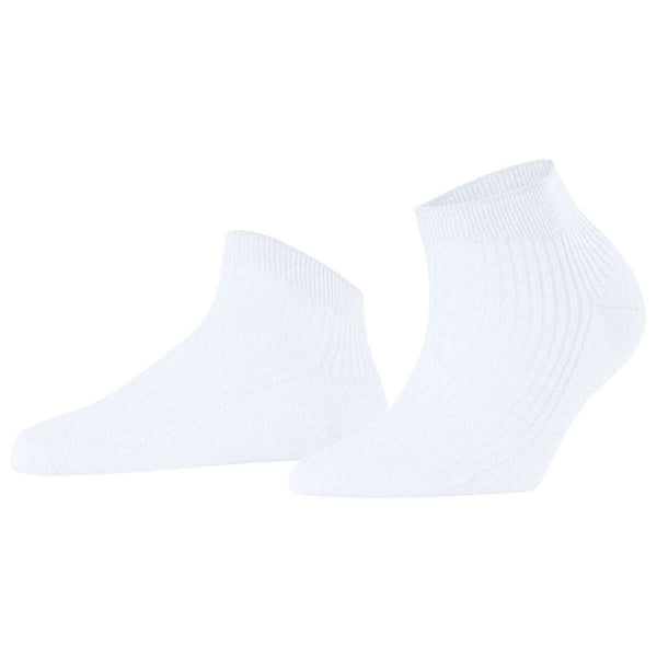 Falke White Shiny Rib Sneaker Socks