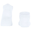 Falke White Shiny Rib Sneaker Socks
