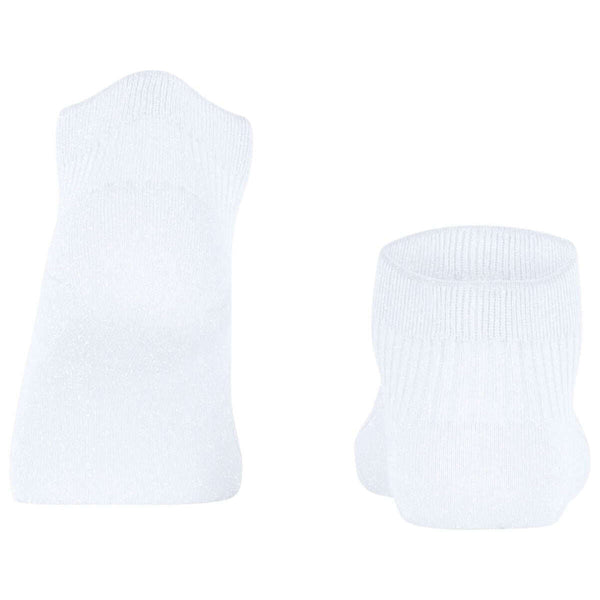 Falke White Shiny Rib Sneaker Socks