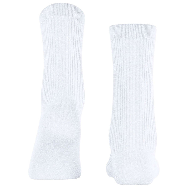 Falke White Shiny Rib Socks