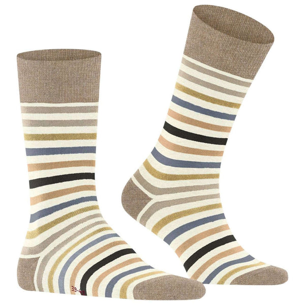 Falke White Tinted Stripe Socks