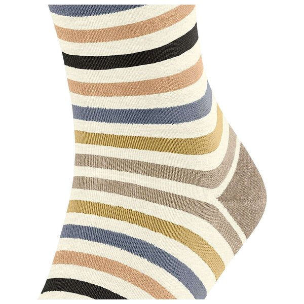 Falke White Tinted Stripe Socks