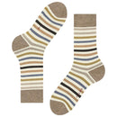 Falke White Tinted Stripe Socks