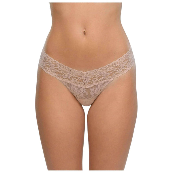 Hanky Panky Beige Signature Lace Low Rise 3 Pack Thongs