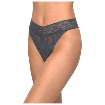 Hanky Panky Grey Signature Lace Original Rise 5 Pack Thongs
