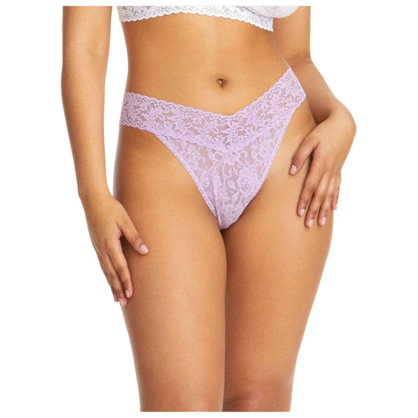 Hanky Panky Purple Signature Lace Original Rise 3 Pack Thongs