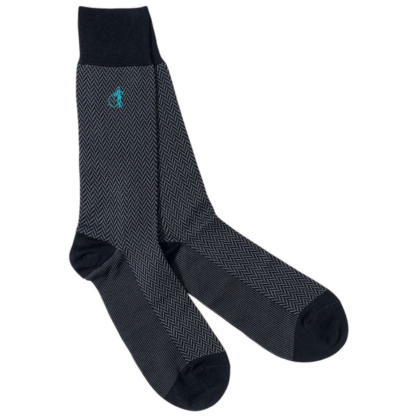 London Sock Company Blue Dash of Class Ocean 6-Pair Sock Box Set