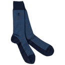 London Sock Company Blue Jermyn St. Houndstooth Socks
