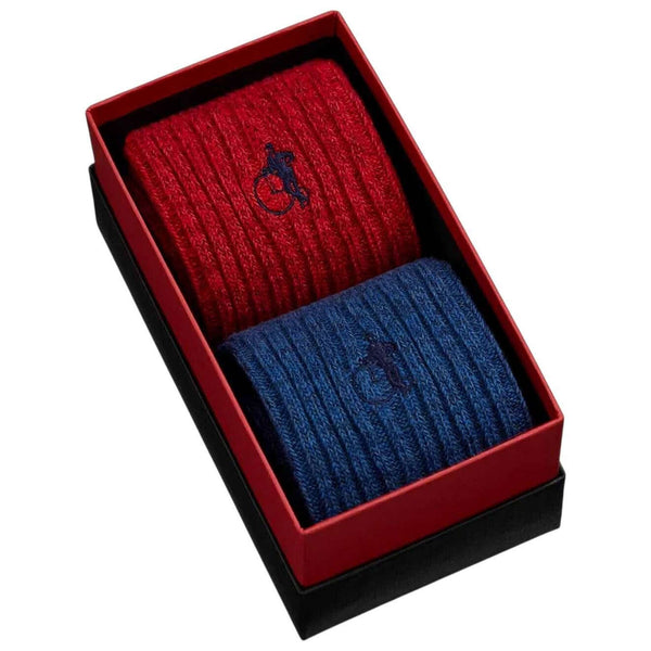 London Sock Company Blue Kensington 2-Pair Sock Box Set