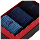 London Sock Company Blue Simply 3-Pair Sock Box Set