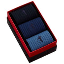 London Sock Company Blue Simply 3-Pair Sock Box Set