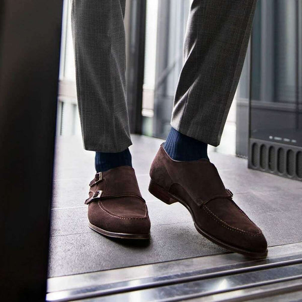 London Sock Company Blue Simply Sartorial Ribbed Socks