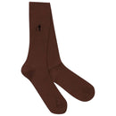 London Sock Company Brown Simply Sartorial Ribbed Socks