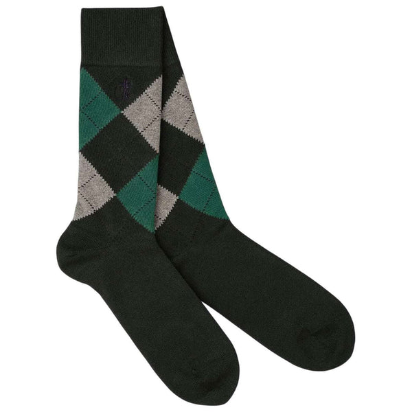 London Sock Company Green Highland Argyle Socks