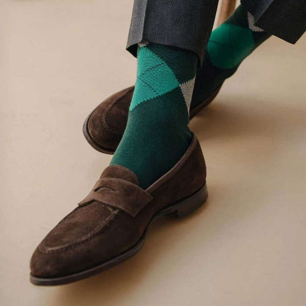 London Sock Company Green Highland Argyle Socks