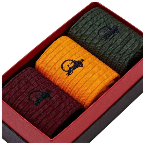 London Sock Company Green Simply Dapper 3-Pair Sock Box Set