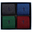 London Sock Company Grey The Kew Collection 4-Pair Sock Box Set