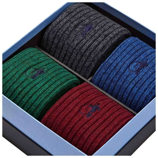 London Sock Company Grey The Kew Collection 4-Pair Sock Box Set