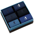 London Sock Company Navy Dash of Class 6-Pair Sock Box Set