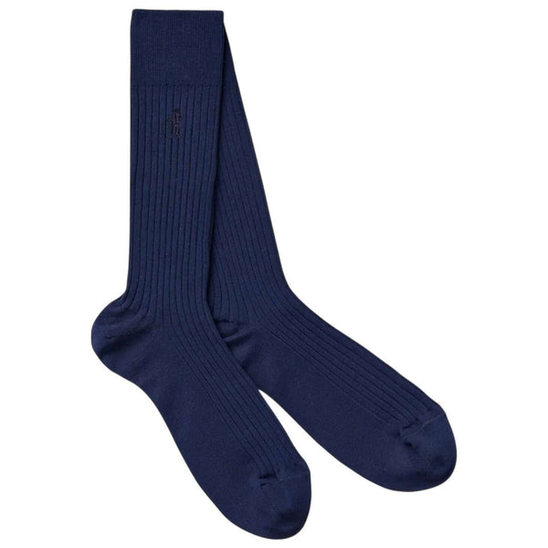 London Sock Company Navy Dash of Class 6-Pair Sock Box Set
