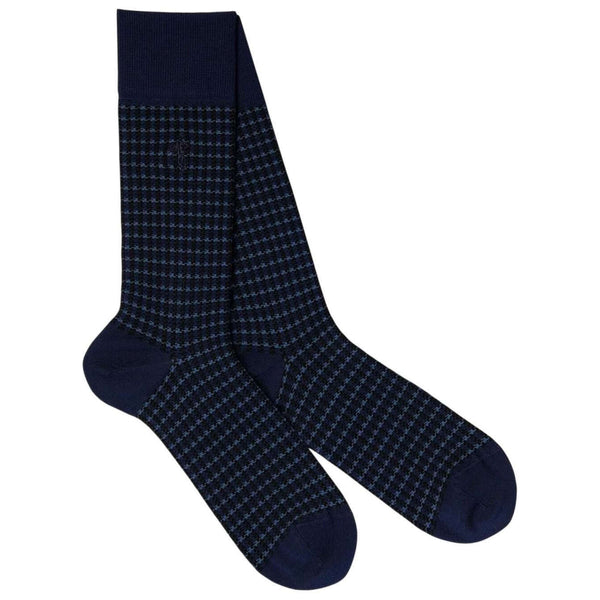 London Sock Company Navy Dash of Class 6-Pair Sock Box Set