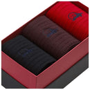 London Sock Company Red Merino Trio 3-Pair Sock Box Set