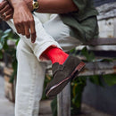 London Sock Company Red Simply Sartorial Ribbed Socks