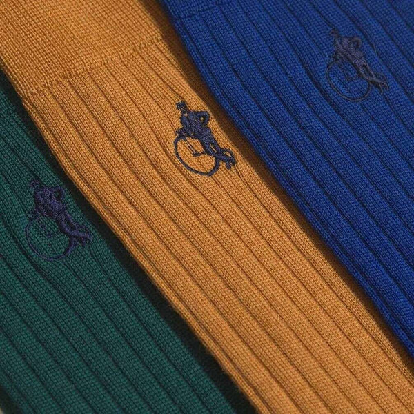 London Sock Company Yellow Merino Heroes 3-Pair Sock Box Set