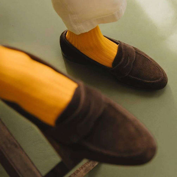 London Sock Company Yellow Simply Sartorial Ribbed Socks
