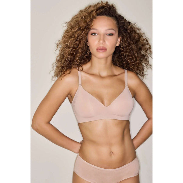 Natori Beige Pretty Smooth Smoothing Wireless T-Shirt Bra