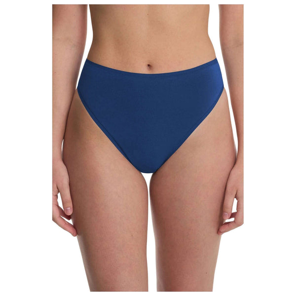 Natori Blue Bliss Bare Cotton High Cut Brief