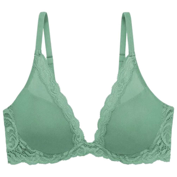 Natori Green Feathers Plunge T-Shirt Bra