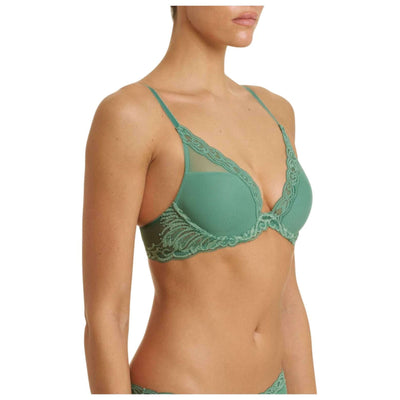Natori Green Feathers Plunge T-Shirt Bra