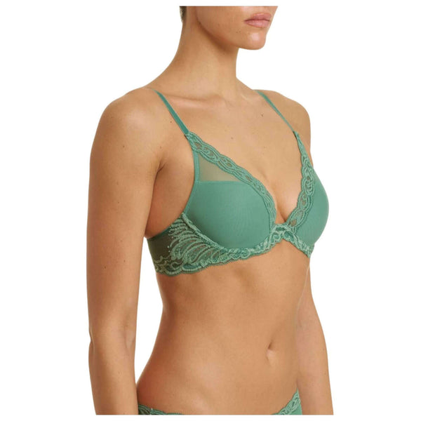 Natori Green Feathers Plunge T-Shirt Bra