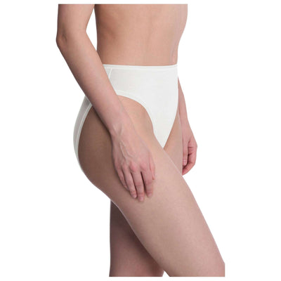 Natori Ivory Bliss Bare Cotton High Cut Brief