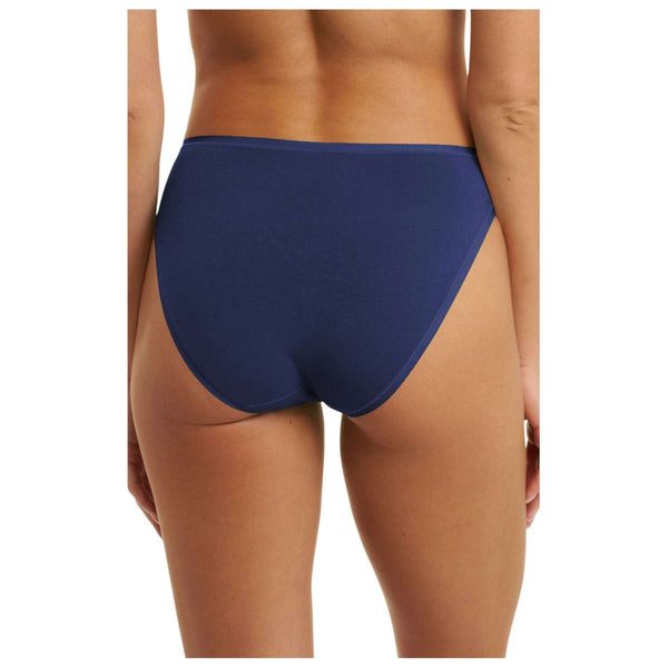 Natori Navy Bliss Bare Cotton High Cut Brief