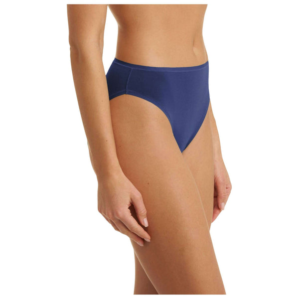Natori Navy Bliss Bare Cotton High Cut Brief