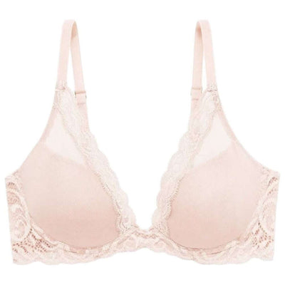 Natori Pink Feathers Plunge T-Shirt Bra