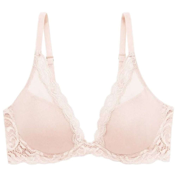 Natori Pink Feathers Plunge T-Shirt Bra
