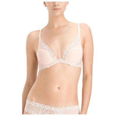 Natori Pink Feathers Plunge T-Shirt Bra