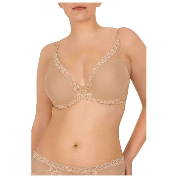 Natori Tan Feathers Plunge T-Shirt Bra