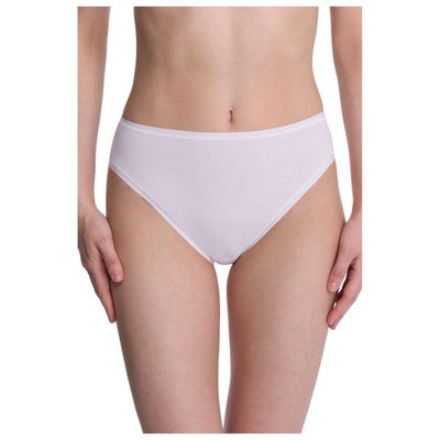 Natori White Bliss Bare Cotton High Cut Brief