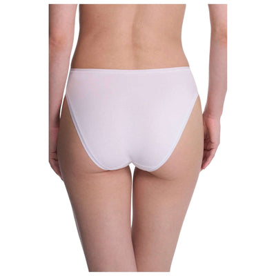 Natori White Bliss Bare Cotton High Cut Brief