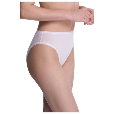 Natori White Bliss Bare Cotton High Cut Brief