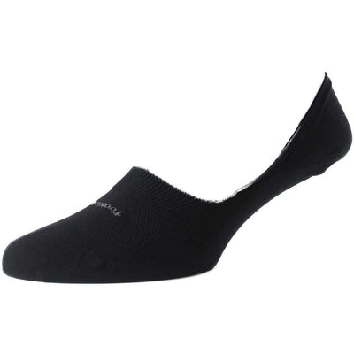 Pantherella Black Footlet Egyptian Cotton Shoe Liner