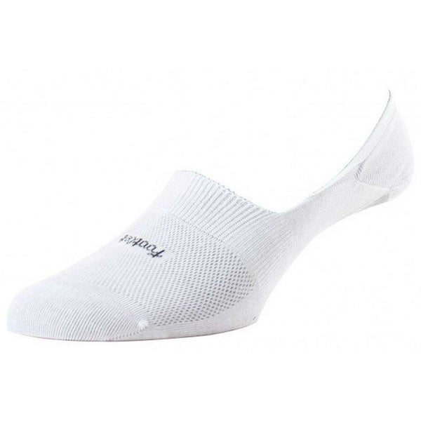 Pantherella White Footlet Egyptian Cotton Foot Liner Socks