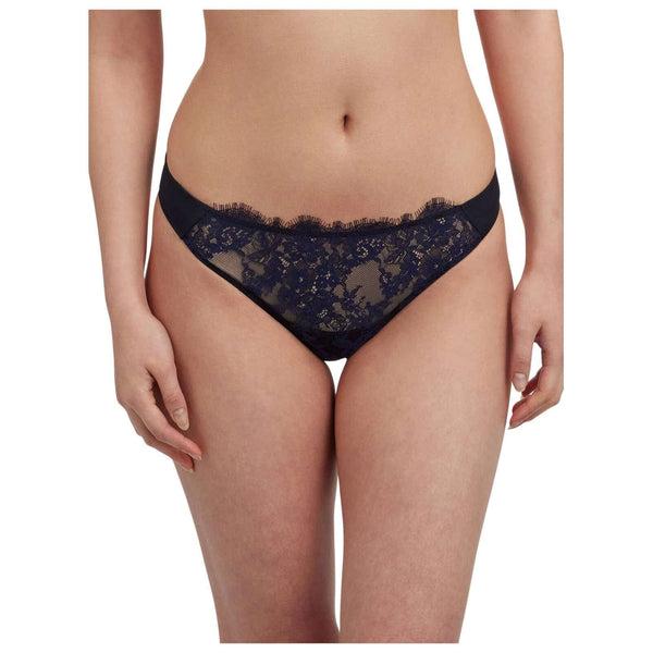 Skarlett Blue Black Entice Front Lace Thong